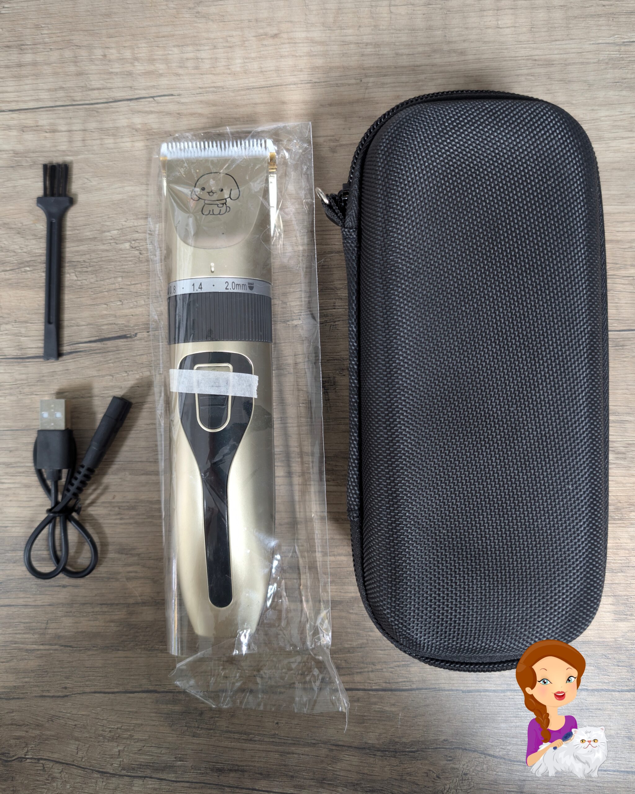 Stille tondeuse scheerapparaat kat (gratis hardcover Etui)