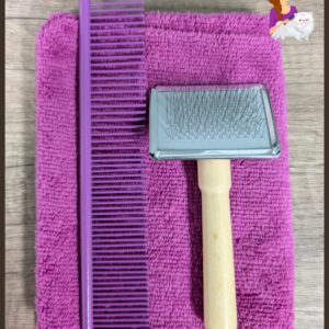 Basis vachtverzorging set kat (Effen Roze)